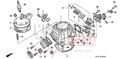 CYLINDER HEAD/CYLINDER CR500RR de 1994
